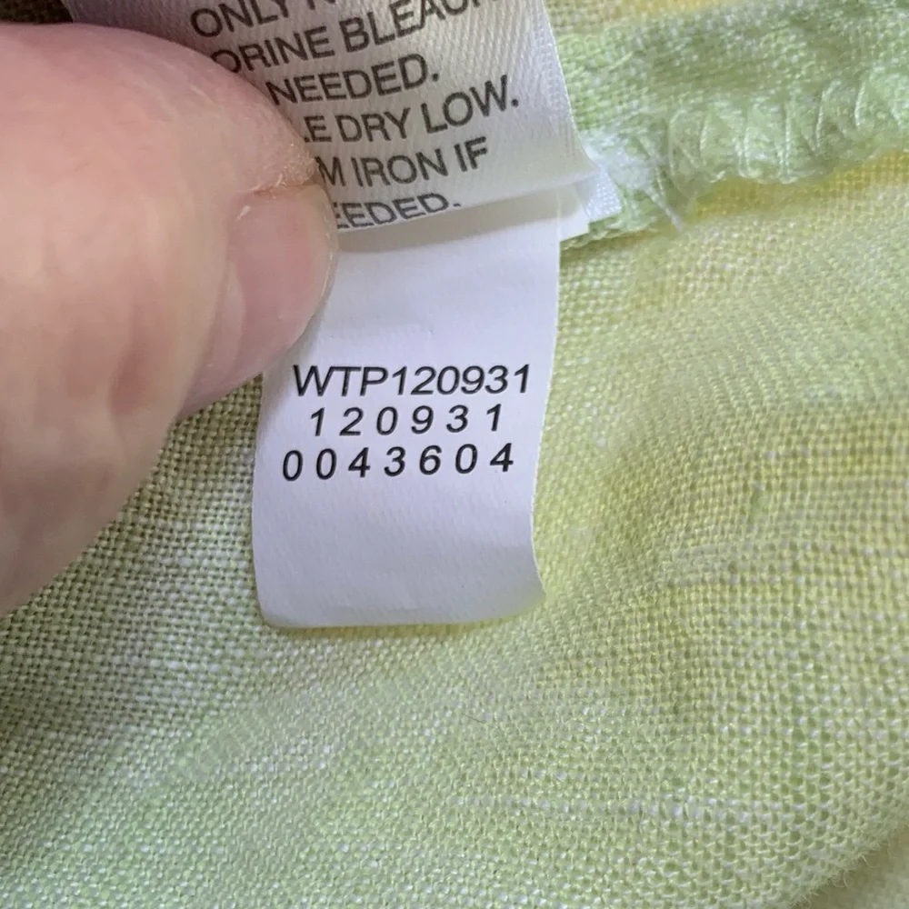 J. Jill Love Linen Peplum Back Button Front Sleeveless Tunic Classic Collar - Picture 8 of 9